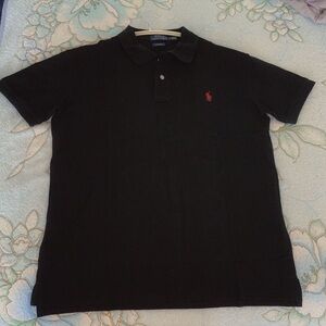 Ralph Lauren polo shirt for Men Custom Slim Fit  Cotton‎ black  L‎
